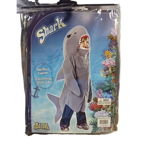 Rasta Imposta Shark Boy's Halloween Fancy-Dress Costume 3-4T - Picture 2 of 9